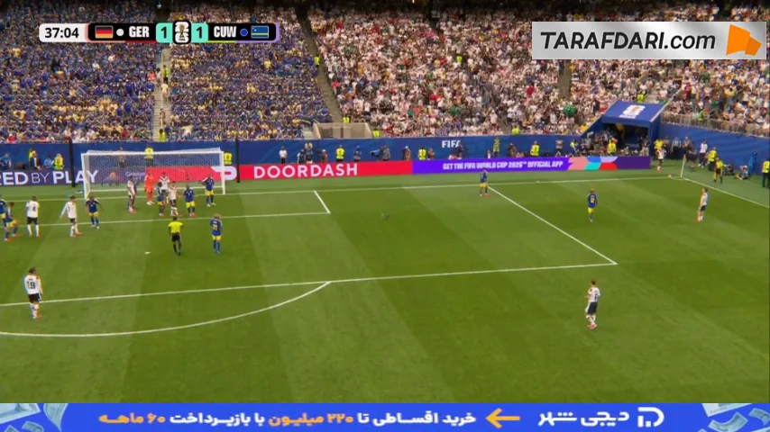 گل نیکو اشلوتربک به کوراسائو (آلمان 2-1 کوراسائو)