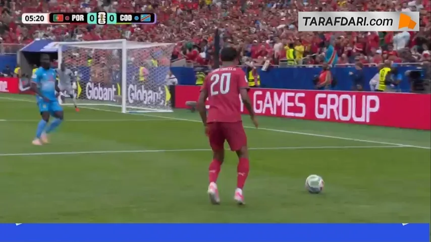 گل زیبای ژائو نوس به کنگو (پرتغال 1-0 کنگو)
