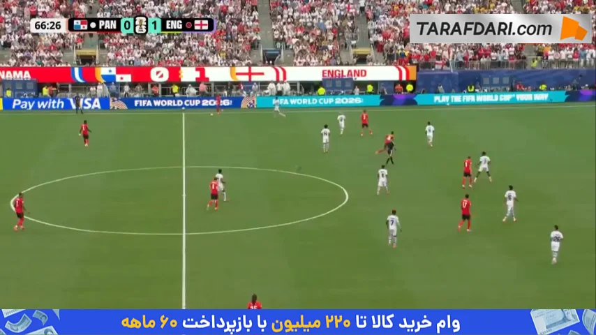 گل هری کین به پاناما روی ارسال جود بلینگام (پاناما 0-2 انگلیس)