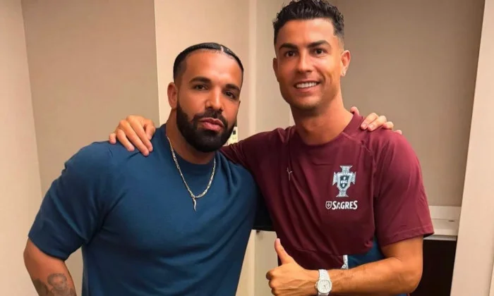 ملاقات کریستیانو رونالدو و Drake / عکس