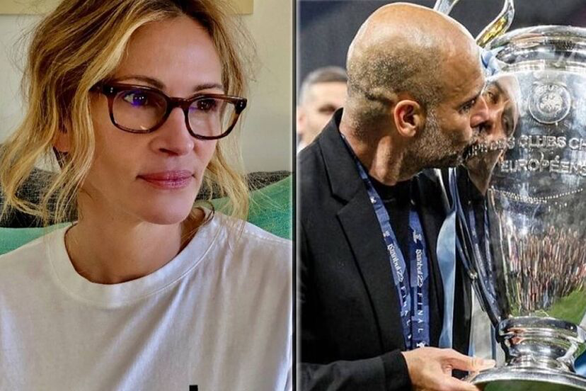 گواردیولا: حتی اگر قهرمان اروپا شوم، برایم مهم نیست چون جولیا رابرتز در منچستر به دیدنم نیامد!