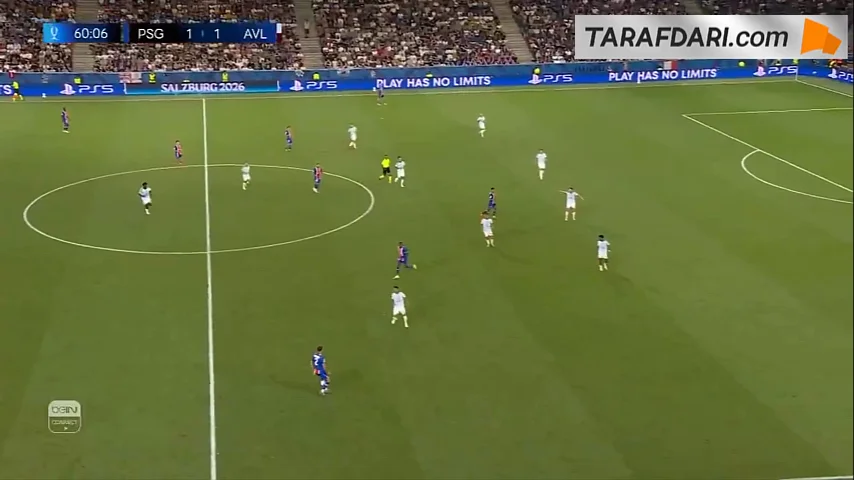 فرار از تله آفساید؛ گل دزیره دوئه به استون ویلا (پاری سن ژرمن 2-1 استون ویلا)
