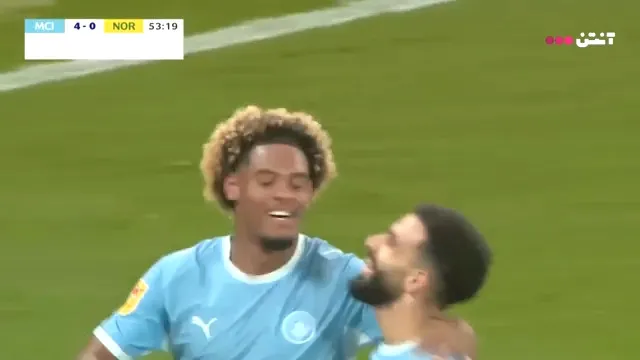 گل چهارم منچسترسیتی به نوریچ نتیجه بازی 4-0