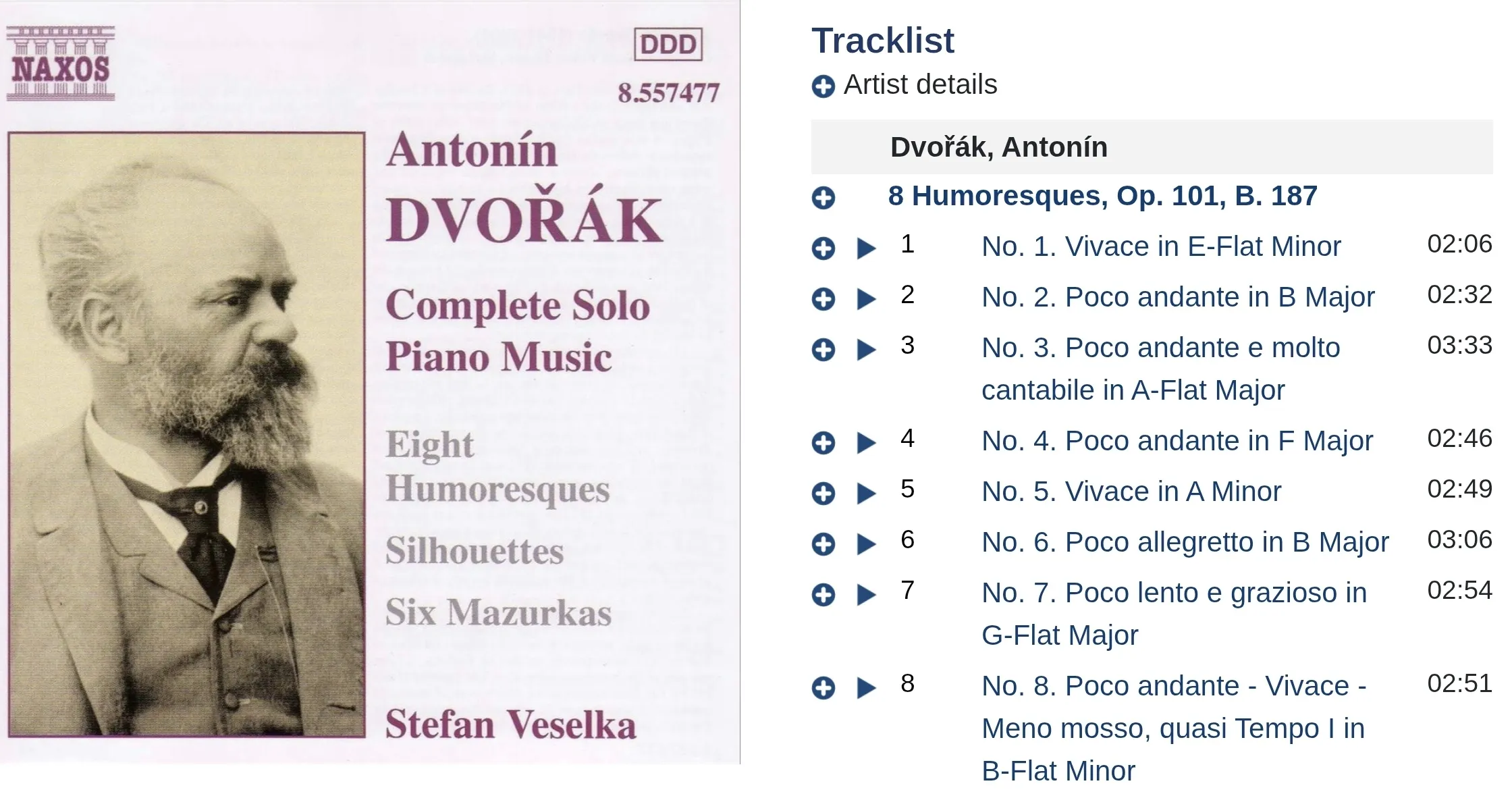 موسیقی کلاسیک: هشت قطعه پیانویی با نام هومورسک از آنتونین دورژاک - Antonin Dvorak 8 Humoresque