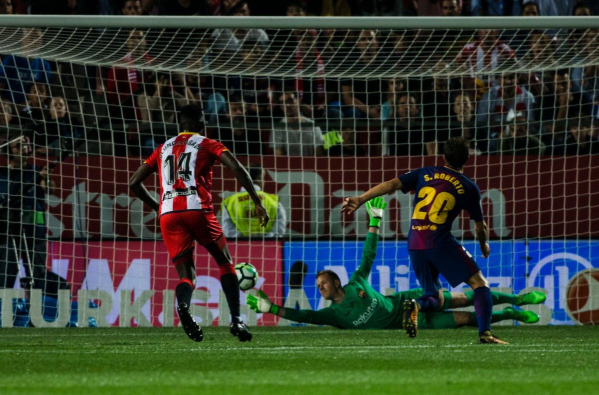 Marc Andre Terstegen - Sergi Roberto - Girona - خیرونا - بارسلونا - لالیگا