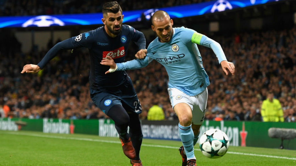 Manchester City - David Silva - Napoli - Uefa Champions League - منچسترسیتی - لیگ قهرمانان اروپا