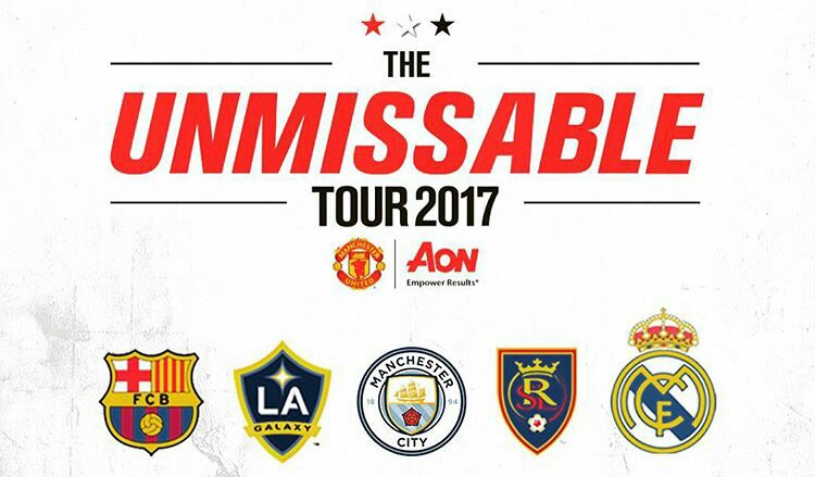حریفان منچستریونایتد در تور پیش فصل 2017 مشخص شدند: منچسترسیتی، رئال مادرید و بارسلونا