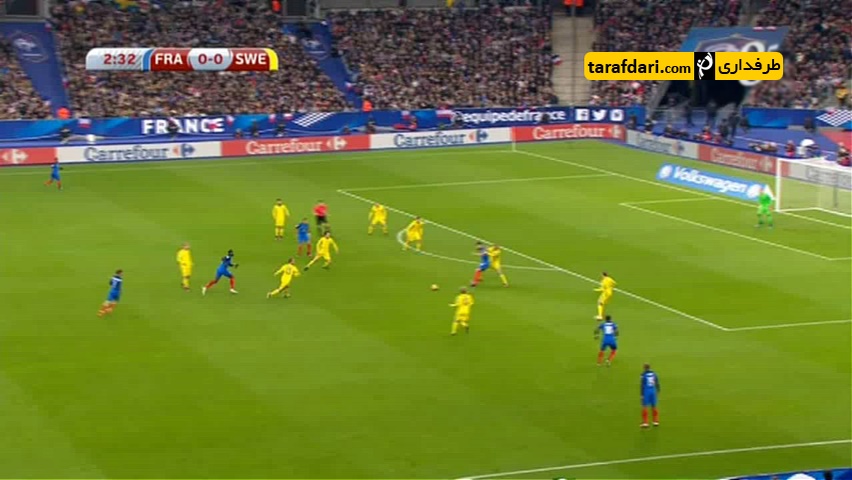 خلاصه بازی فرانسه 2-1 سوئد 