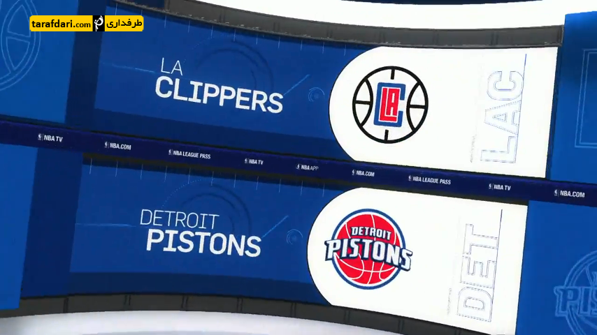 ویدیو؛ بسکتبال NBA - دیترویت پیستونز 108 - 97 لس آنجلس کلیپرز (95/9/6)