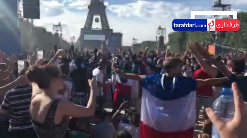ویدیو؛ حضور طرفداران پرتغال و فرانسه در اطراف برج ایفل