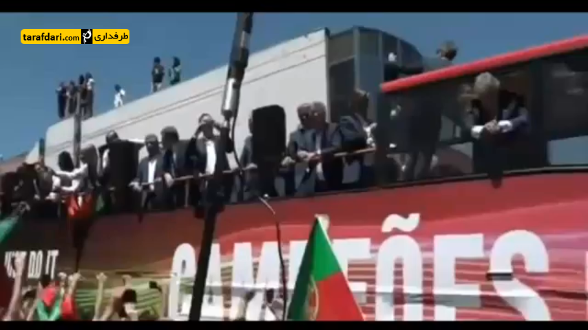 ویدیو؛ استقبال مردم پرتغال از بازیکنان تیم ملی کشورشان
