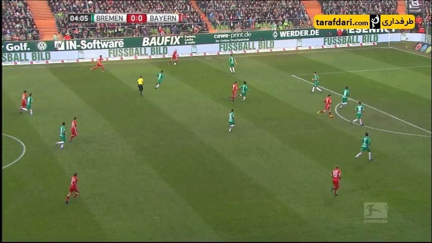 خلاصه بازی وردربرمن 1-2 بایرن مونیخ - آرین روبن - داوید آلابا