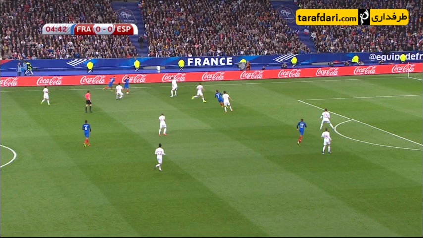 خلاصه بازی فرانسه 0-2 اسپانیا - داوید سیلوا