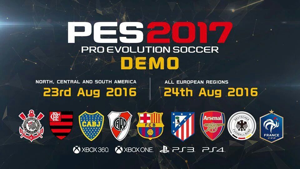 تیم های حاضر در دمو PES 2017 ؛ حضور قاطع آمریکای جنوبی
