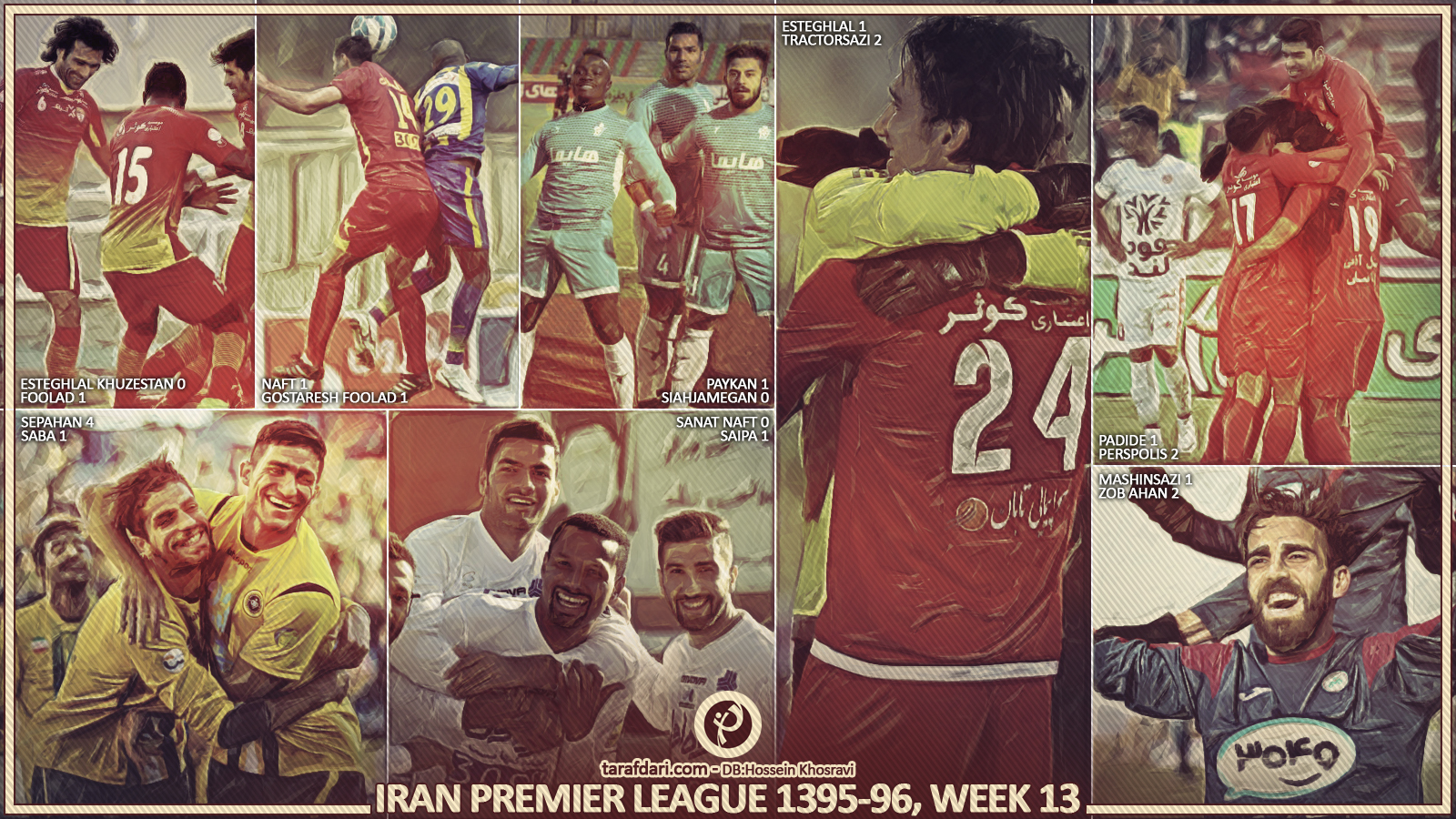 هفته سیزدهم لیگ برتر ایران - ستاره های لیگ برتر - پرسپولیس - تراکتور - سپاهان - استقلال