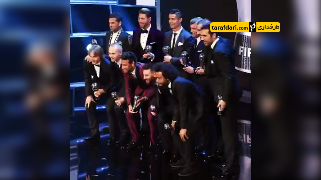 اسپانیا-رئال مادرید-بارسلونا-تیم منتخب سال فیفا-کریستیانو رونالدو-cristiano ronaldo-سرخیو راموس-sergio ramos-مارسلو-marcelo-تونی کروس-toni kroos-لوکا مودریچ-luka modric-آندرس اینیستا-andres iniesta-لیونل مسی-lionel messi