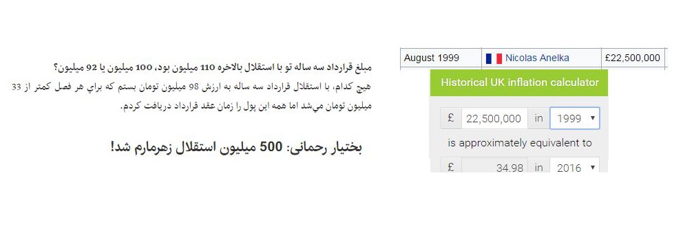 از مهدی هاشمی نسب تا بختیار رحمانی، از آنلکا تا پوگبا