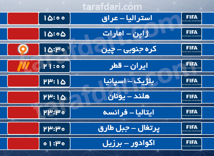 مهم ترین مسابقات فوتبال امروز + پخش تلویزیونی