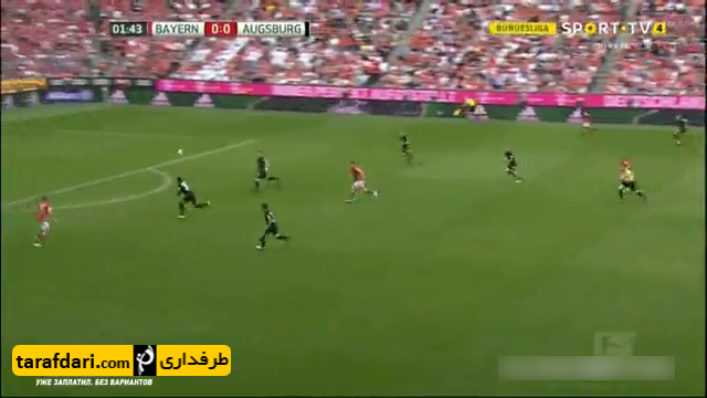 گل های بازی بایرن مونیخ 6-0 آگزبورگ