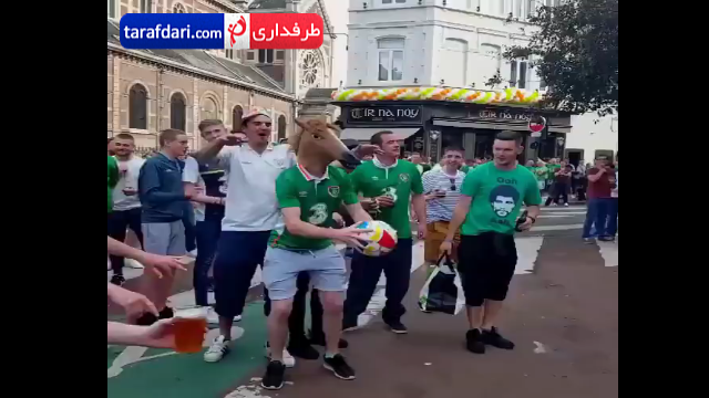 ویدیو؛ وقتی یک هوادار ایرلندی توپ را به داخل یک خانه شوت می کند