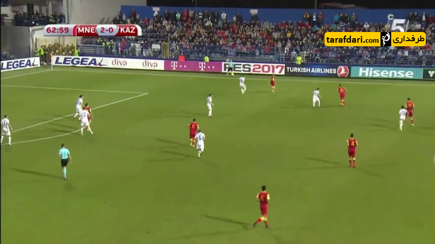 ویدیو؛ گلزنی یووتیچ برای مونته نگرو (مونته نگرو 5-0 قزاقستان)