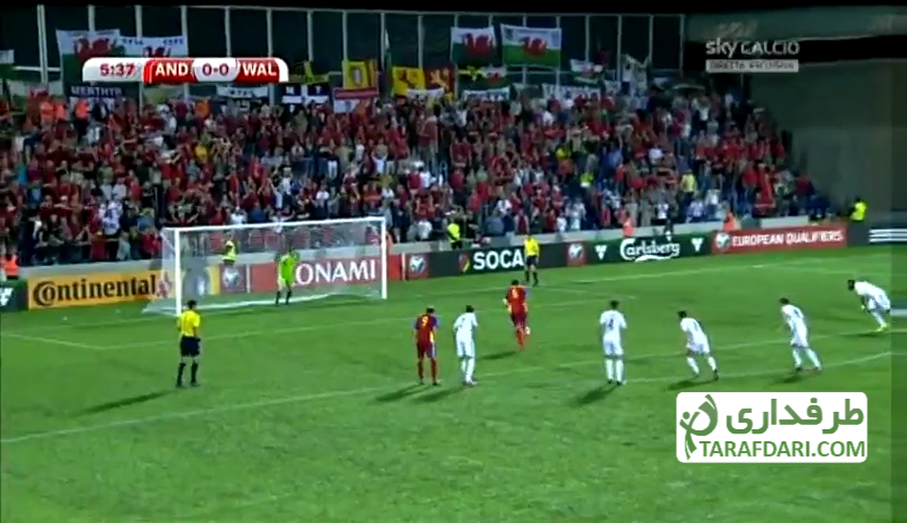 ویدیو؛ 2 گل گرث بیل به آندروا و هجوم هواداران ولز به سمت او (آندورا 1 - 2 ولز)