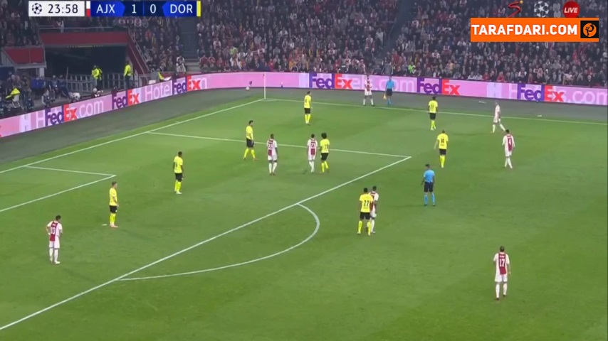 گل دالی بلیند به دورتموند (آژاکس 2-0 دورتموند)