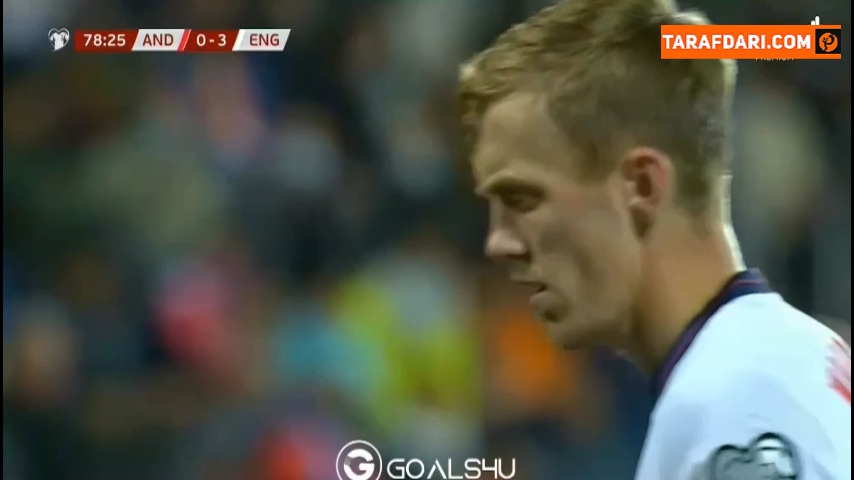 گل جیمز وارد پروز به آندورا (آندورا 0-4 انگلیس)