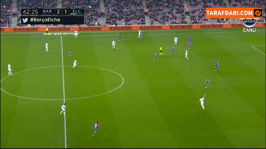 گل پره میا به بارسلونا (بارسلونا 2-2 الچه)