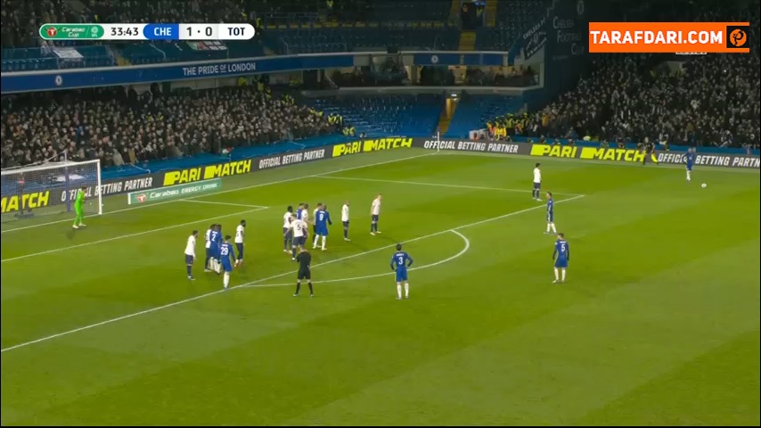 گل به خودی جالب بن دیویس مقابل چلسی (چلسی 2-0 تاتنهام)