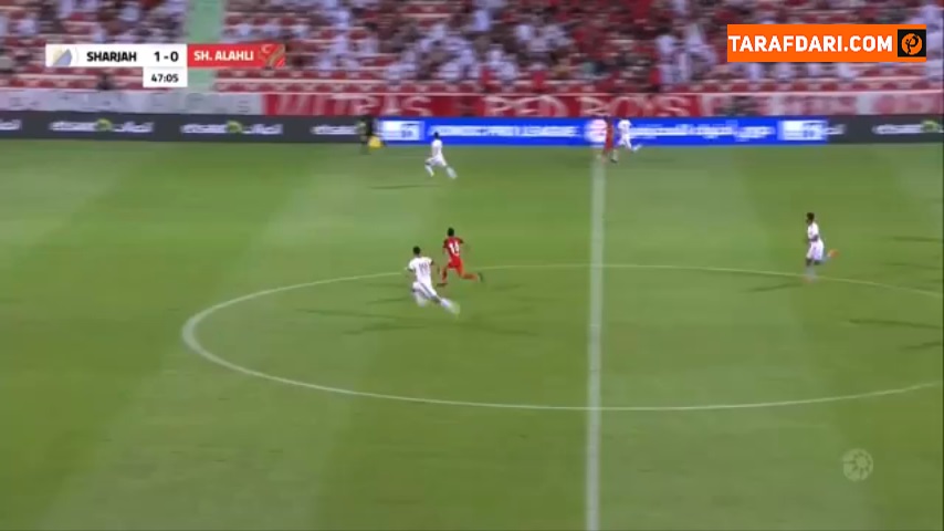 اولین گل مهدی قائدی برای شباب الاهلی مقابل الشارجه در لیگ امارات / فیلم