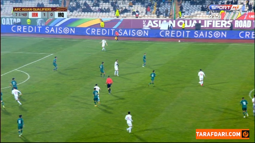 گل مردود علی قلی زاده به عراق که در موقعیت آفساید به ثمر رسید (ایران 1-0 عراق)