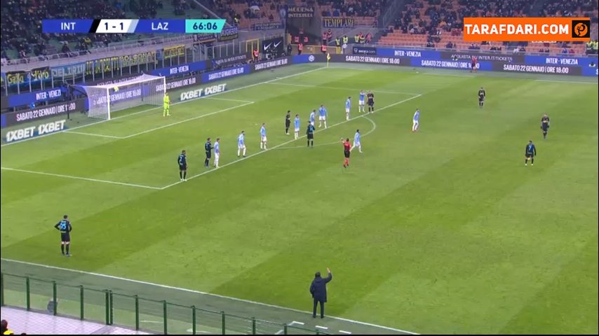 گل میلان اشکرینیار به لاتزیو (اینتر 2-1 لاتزیو)