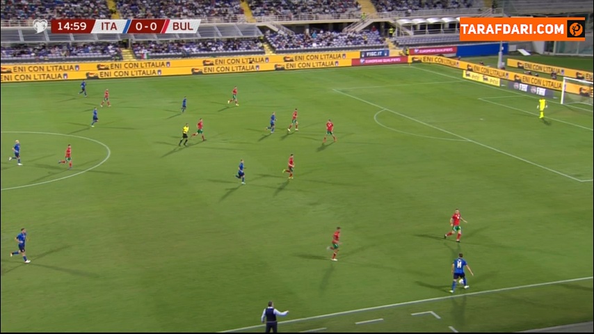 گل فدریکو کیه زا به بلغارستان (ایتالیا 1-0 بلغارستان)