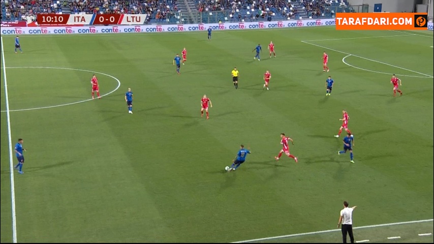 گل مویزه کین به لیتوانی (ایتالیا 1-0 لیتوانی)