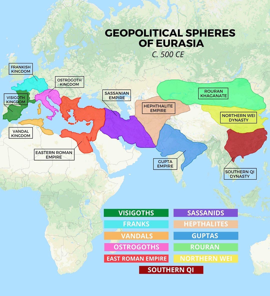 جهان در سال 500 میلادی