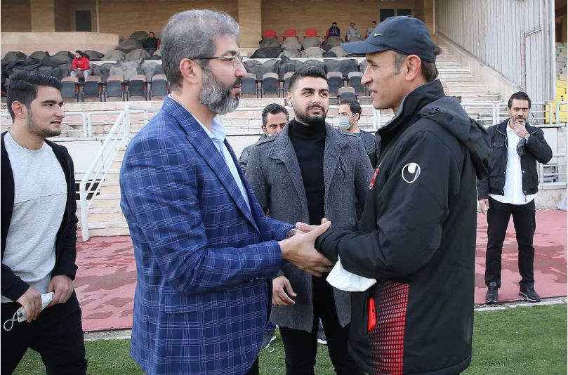 گل محمدی و حمیداوی به هم رسیدند/ عکس