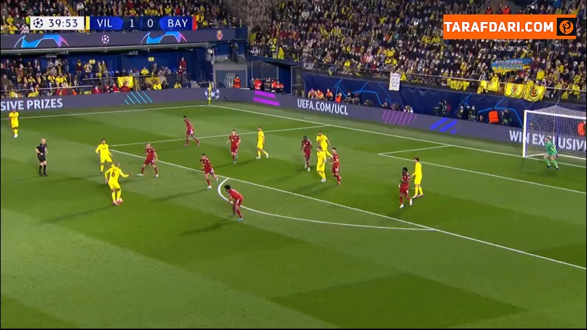 گل زیبای ویارئال به بایرن مونیخ که توسط VAR رد شد (ویارئال 1-0 بایرن مونیخ)