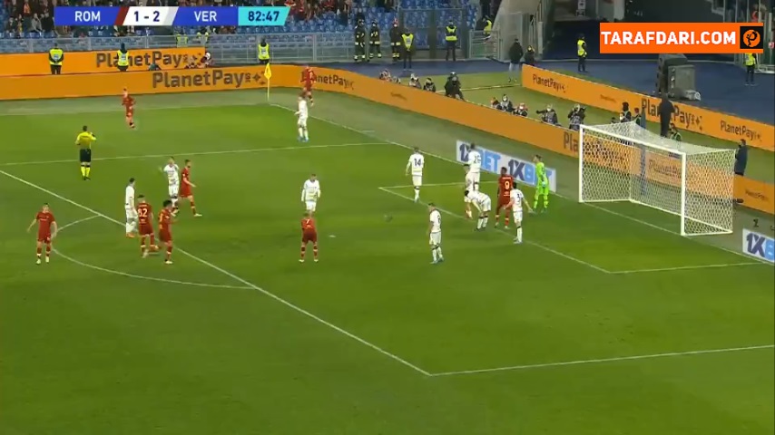 گل ادواردو بووه به ورونا (آاس رم 2-2 هلاس ورونا)