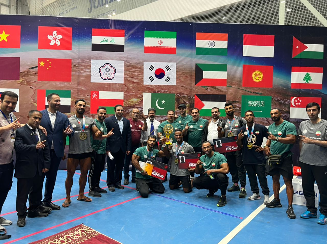پرورش اندام قهرمانی آسیا| قهرمانی ایران با 7 طلا، 10 نقره و 4 برنز در بیشکک