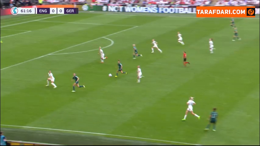 گل چیپ دیدنی الا تون به آلمان در فینال یورو 2022 بانوان (انگلیس 1-0 آلمان)