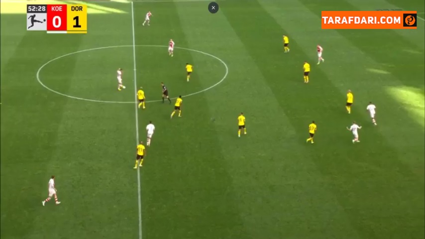 گل فلورین کاینتس به دورتموند (کلن 1-1 دورتموند)