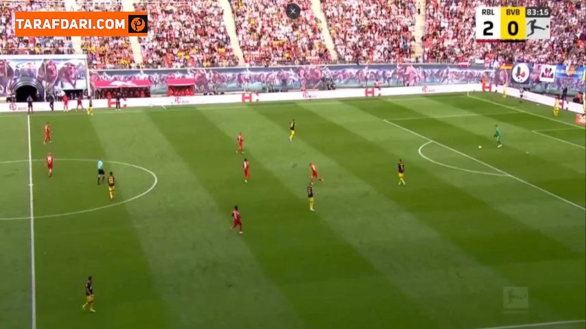 گل آمادو هایدارا به دورتموند (لایپزیش 3-0 دورتموند)