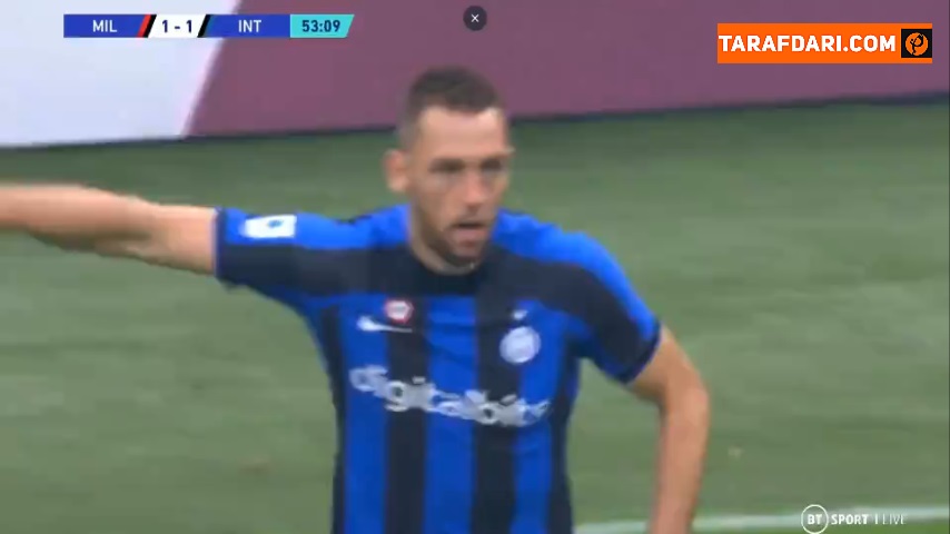 گل اولیویه ژیرو به اینتر (میلان 2-1 اینتر)