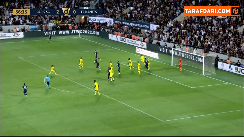 گل دیدنی سرخیو راموس به نانت (پاری سن ژرمن 3-0 نانت)