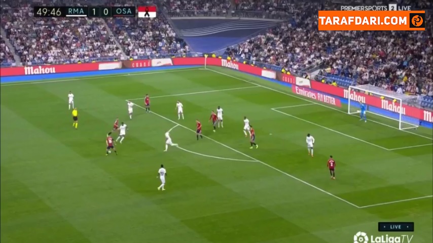 گل کیکه گارسیا به رئال مادرید (رئال مادرید 1-1 اوساسونا)