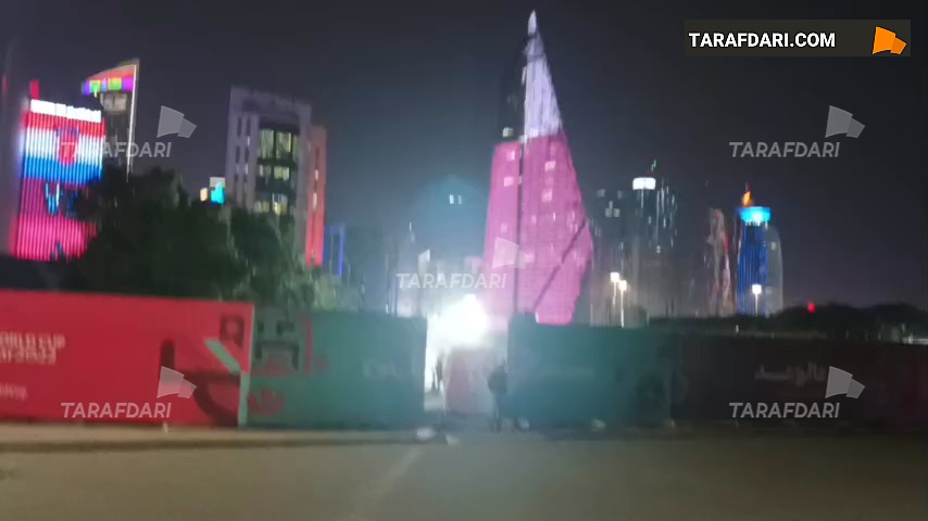 گزارش خبرنگار طرفداری از فن فست فیفا در کورنیش حین پخش بازی کرواسی - مراکش / فیلم