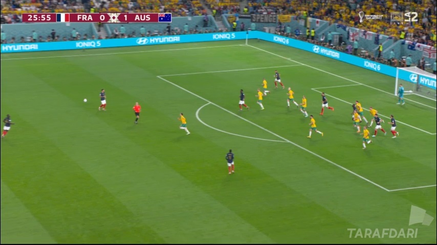 گل آدرین ربیو به استرالیا (فرانسه 1-1 استرالیا)
