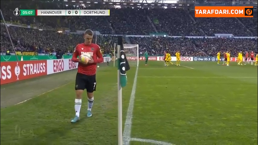خلاصه بازی هانوفر 0-2 دورتموند (جام حذفی آلمان - 2022/23)