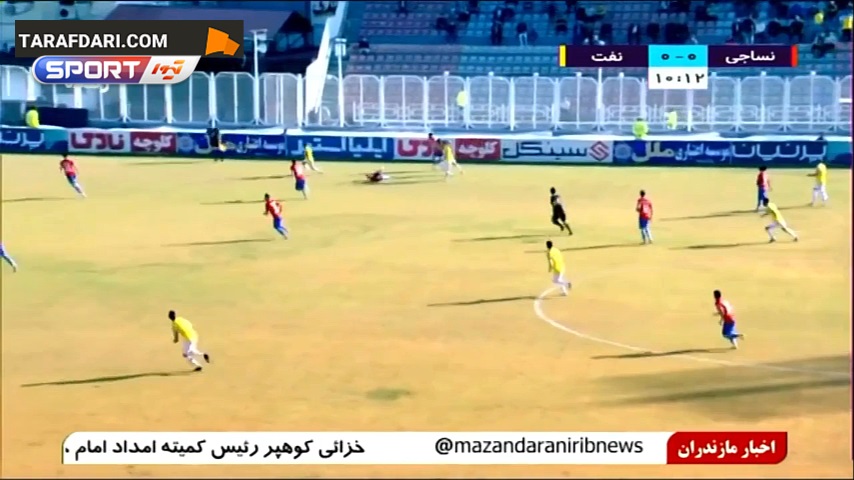 خلاصه بازی نساجی 0-2 صنعت نفت آبادان (لیگ برتر ایران - 1401/02)